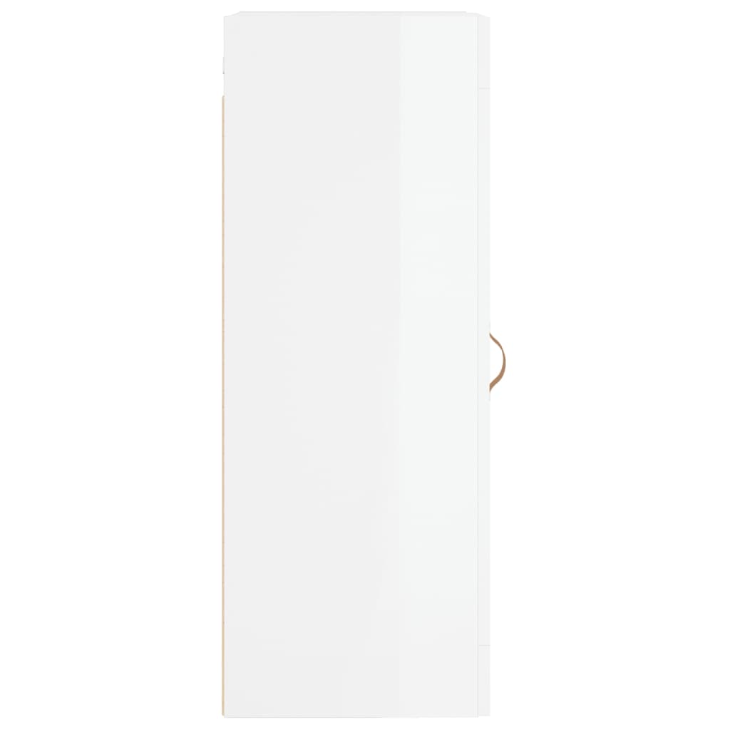 Armoire murale blanc brillant 34,5x34x90 cm bois d'ingénierie - XIOS