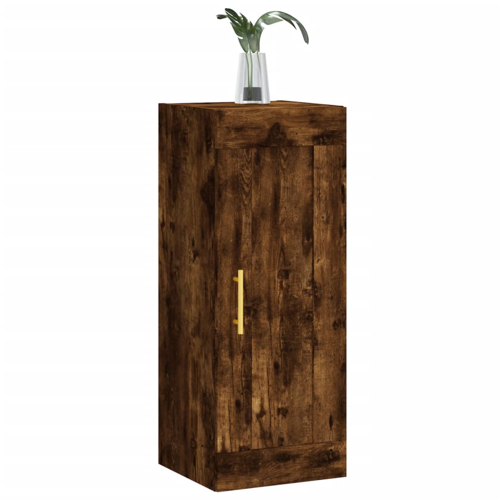 Armoire murale chêne fumé 34,5x34x90 cm bois d'ingénierie - XIOS