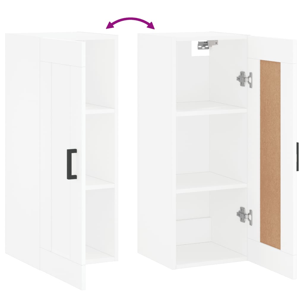 Armoire murale blanc 34,5x34x90 cm bois d'ingénierie - XIOS