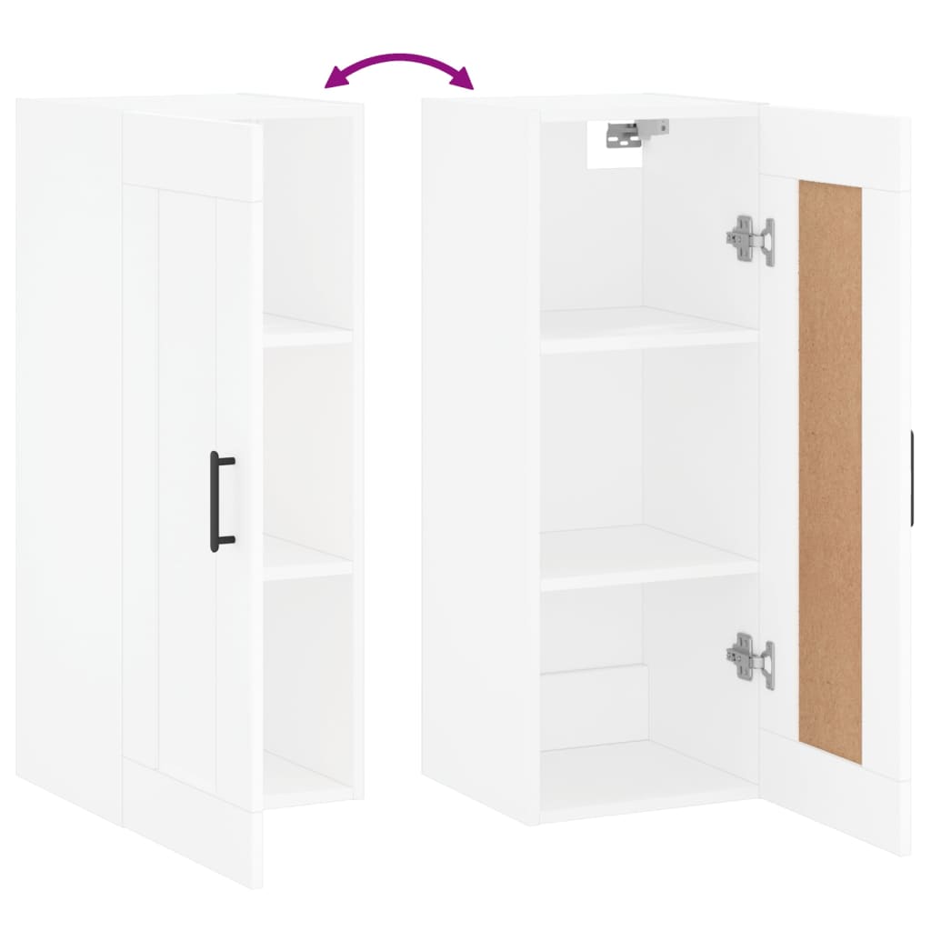 Armoire murale blanc 34,5x34x90 cm bois d'ingénierie - XIOS