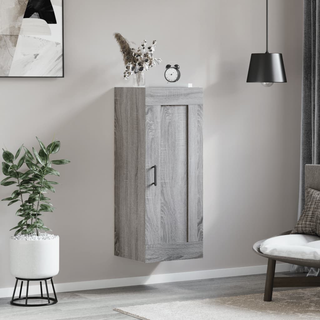 Armoire murale sonoma gris 34,5x34x90 cm bois d'ingénierie - XIOS