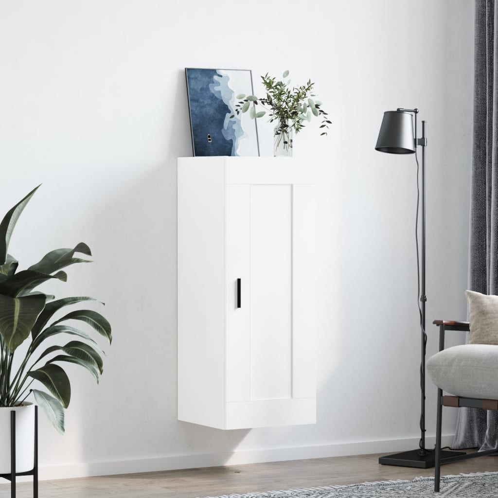 Armoire murale blanc 34,5x34x90 cm bois d'ingénierie Buffets & bahuts vidaXL