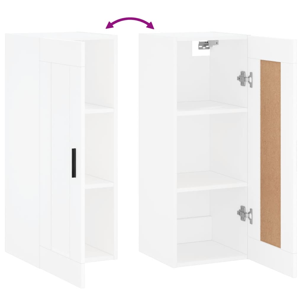 Armoire murale blanc 34,5x34x90 cm bois d'ingénierie Buffets & bahuts vidaXL
