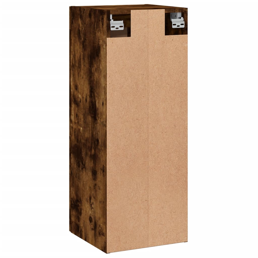 Armoire murale chêne fumé 34,5x34x90 cm bois d'ingénierie - XIOS