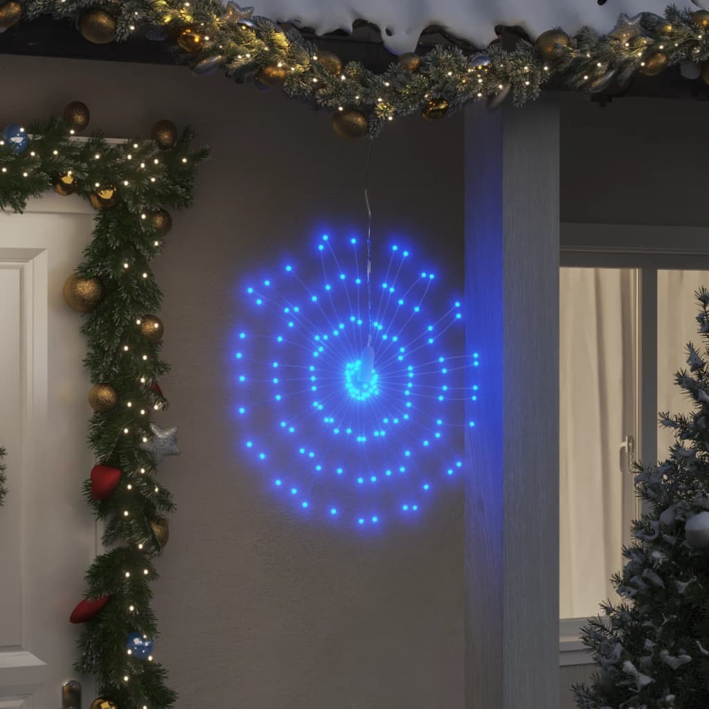 Étoile rayonnante de Noël 140 LED 8 pcs bleu 17 cm - XIOS