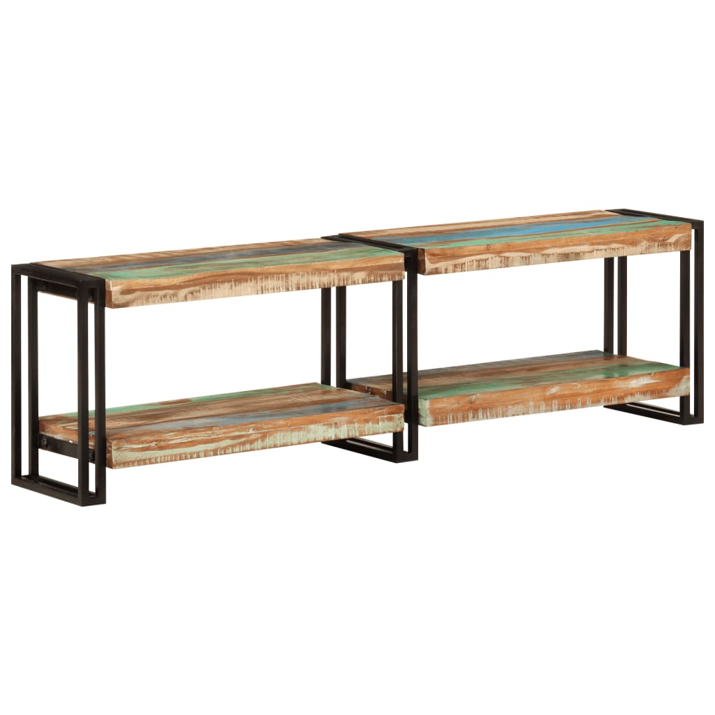 Meuble TV 140x30x40 cm bois massif de récupération Meubles TV vidaXL   