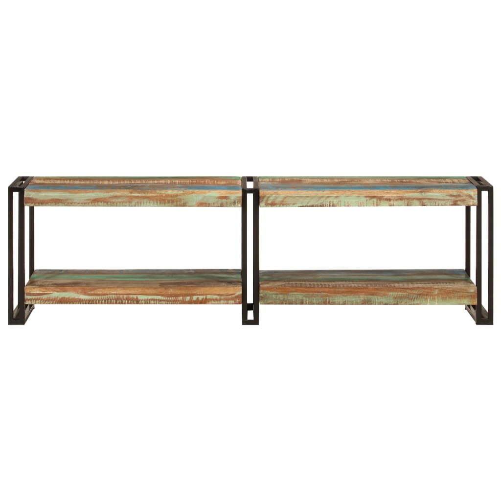 Meuble TV 140x30x40 cm bois massif de récupération Meubles TV vidaXL   