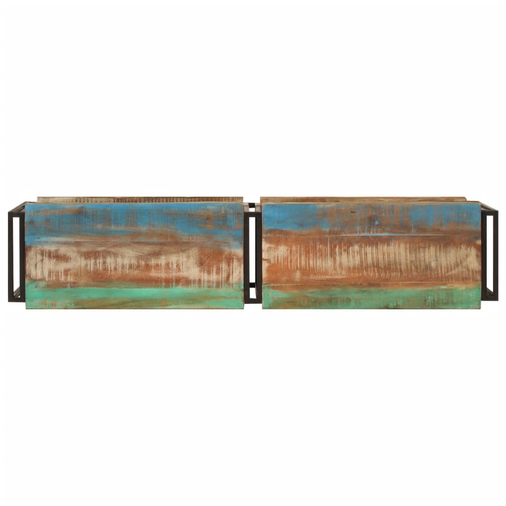 Meuble TV 140x30x40 cm bois massif de récupération Meubles TV vidaXL   