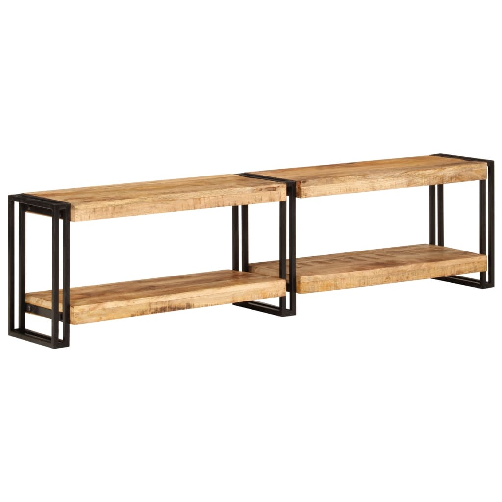 Meuble TV 160x30x40 cm bois massif de manguier - XIOS