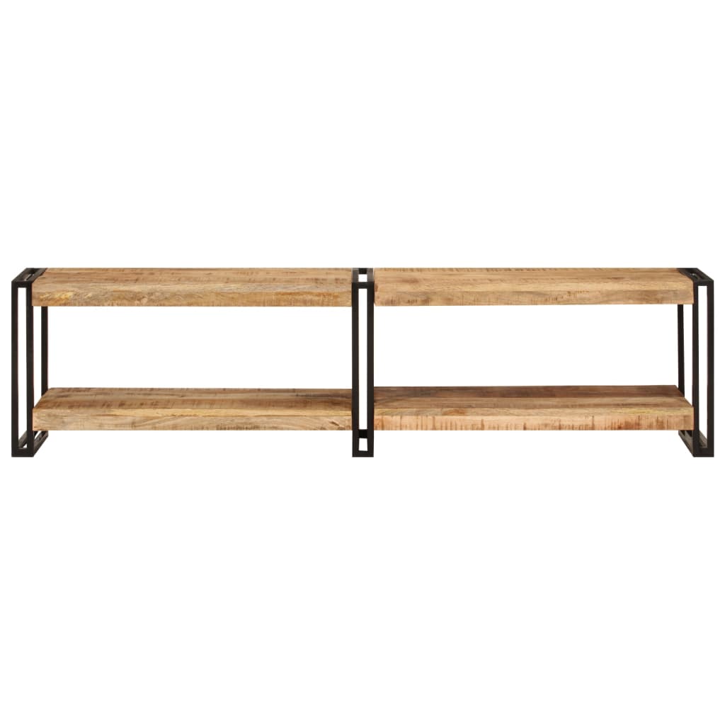 Meuble TV 160x30x40 cm bois massif de manguier - XIOS