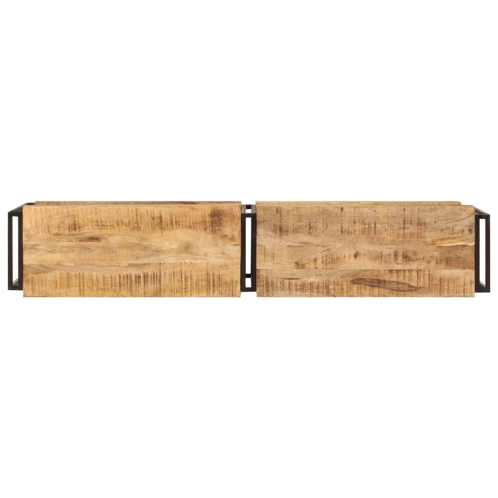 Meuble TV 160x30x40 cm bois massif de manguier - XIOS