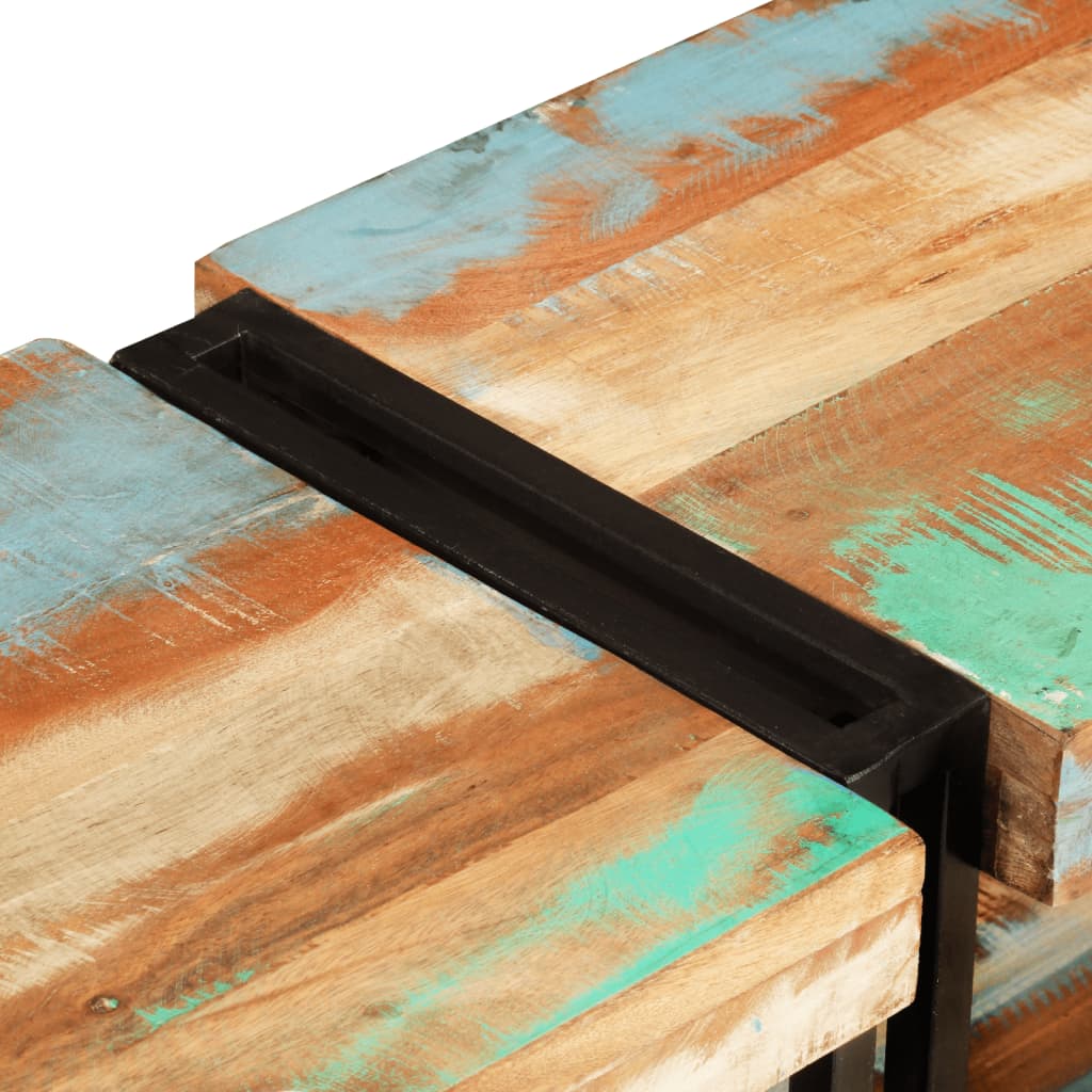 Meuble TV 200x30x40 cm bois massif de récupération - XIOS