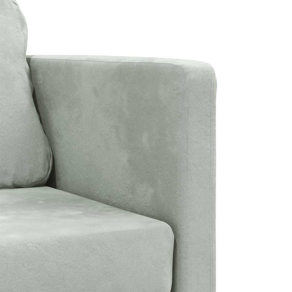 Canapé-lit 2 en 1 gris clair 122x204x55 cm velours - XIOS