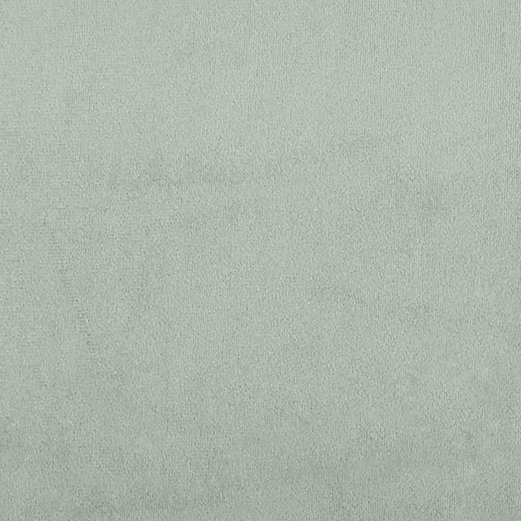 Canapé-lit 2 en 1 gris clair 122x204x55 cm velours - XIOS