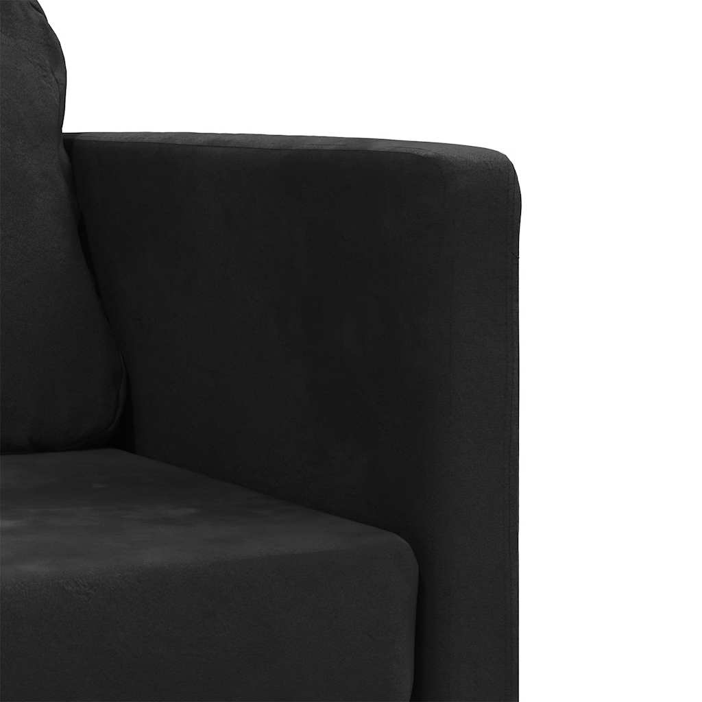 Canapé-lit 2 en 1 noir 122x204x55 cm velours - XIOS