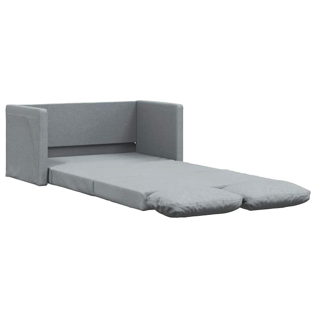 Canapé-lit 2 en 1 gris clair 112x174x55 cm tissu - XIOS