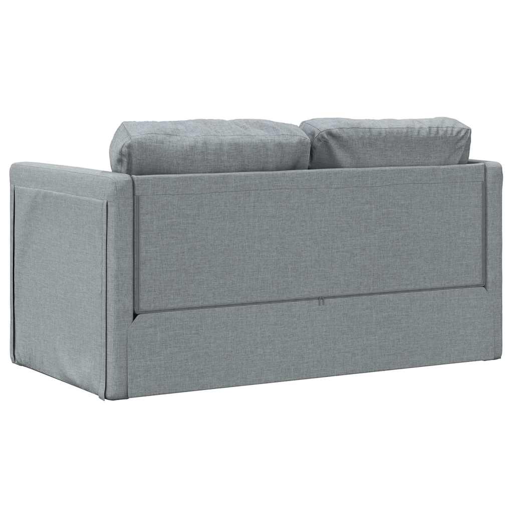 Canapé-lit 2 en 1 gris clair 112x174x55 cm tissu - XIOS