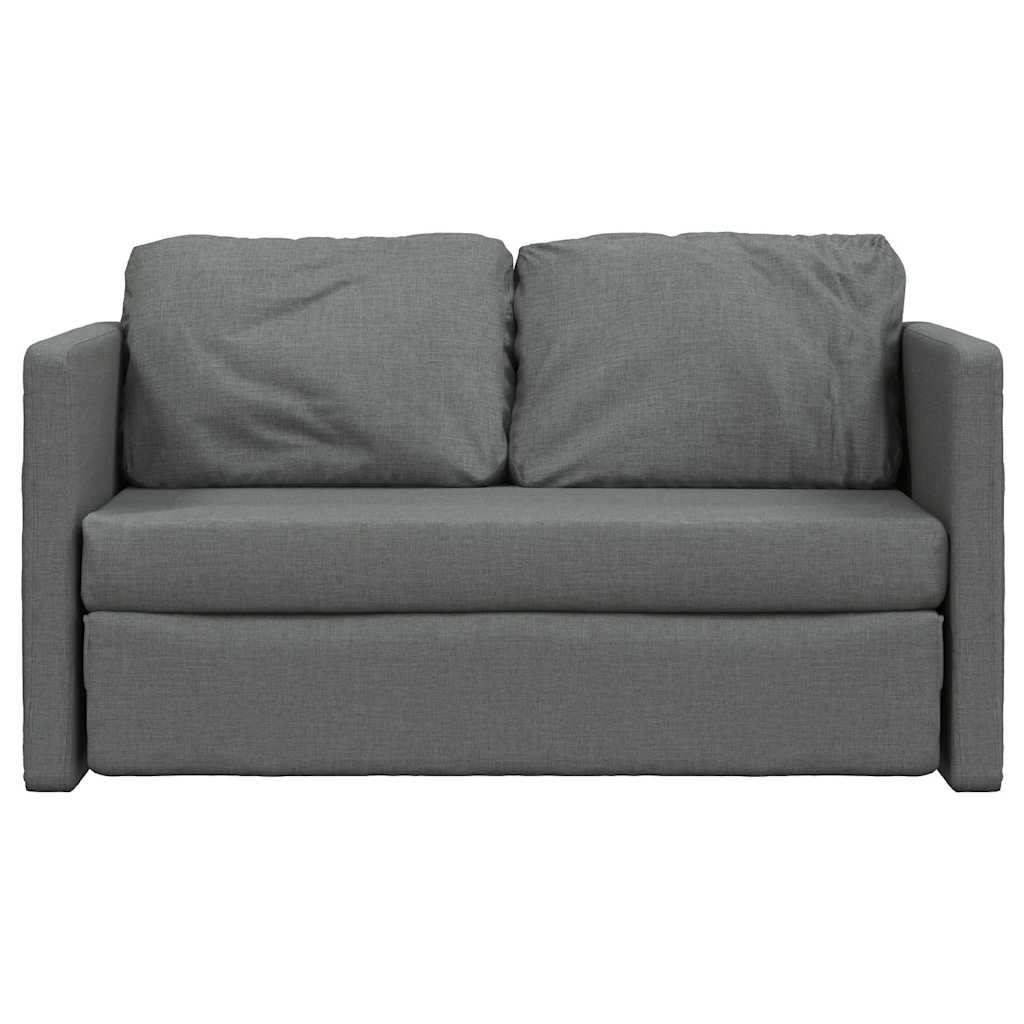 Canapé-lit 2 en 1 gris foncé 112x174x55 cm tissu