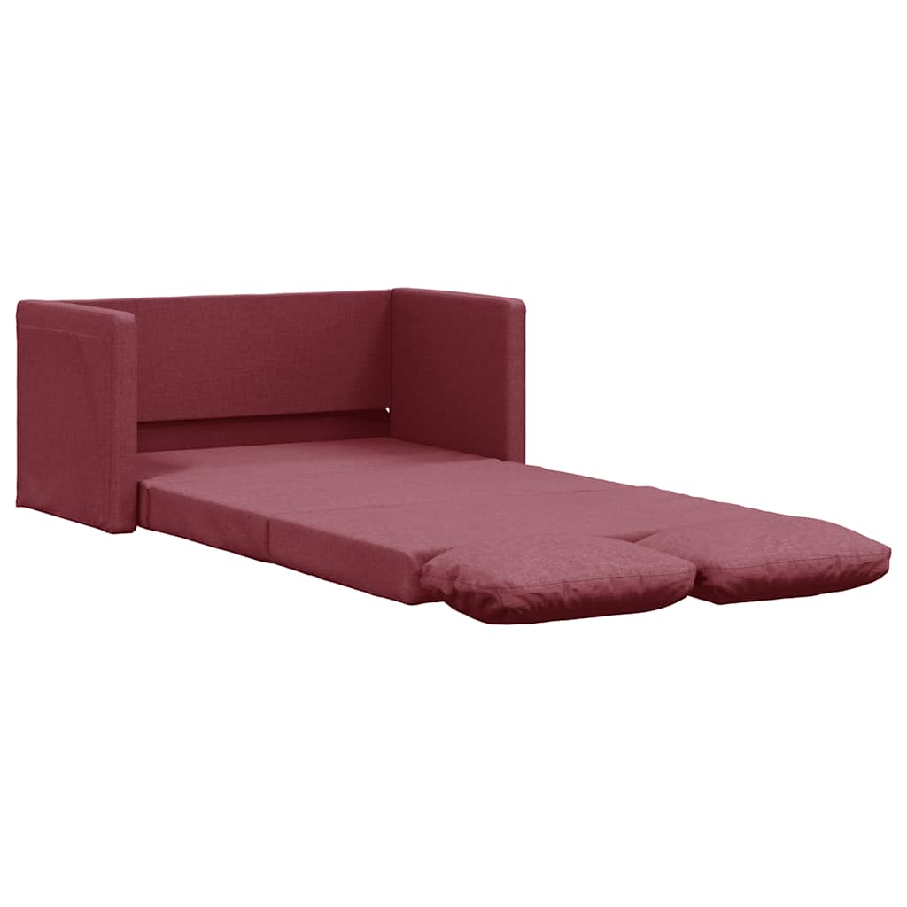 Canapé-lit 2 en 1 rouge bordeaux 112x174x55 cm tissu - XIOS
