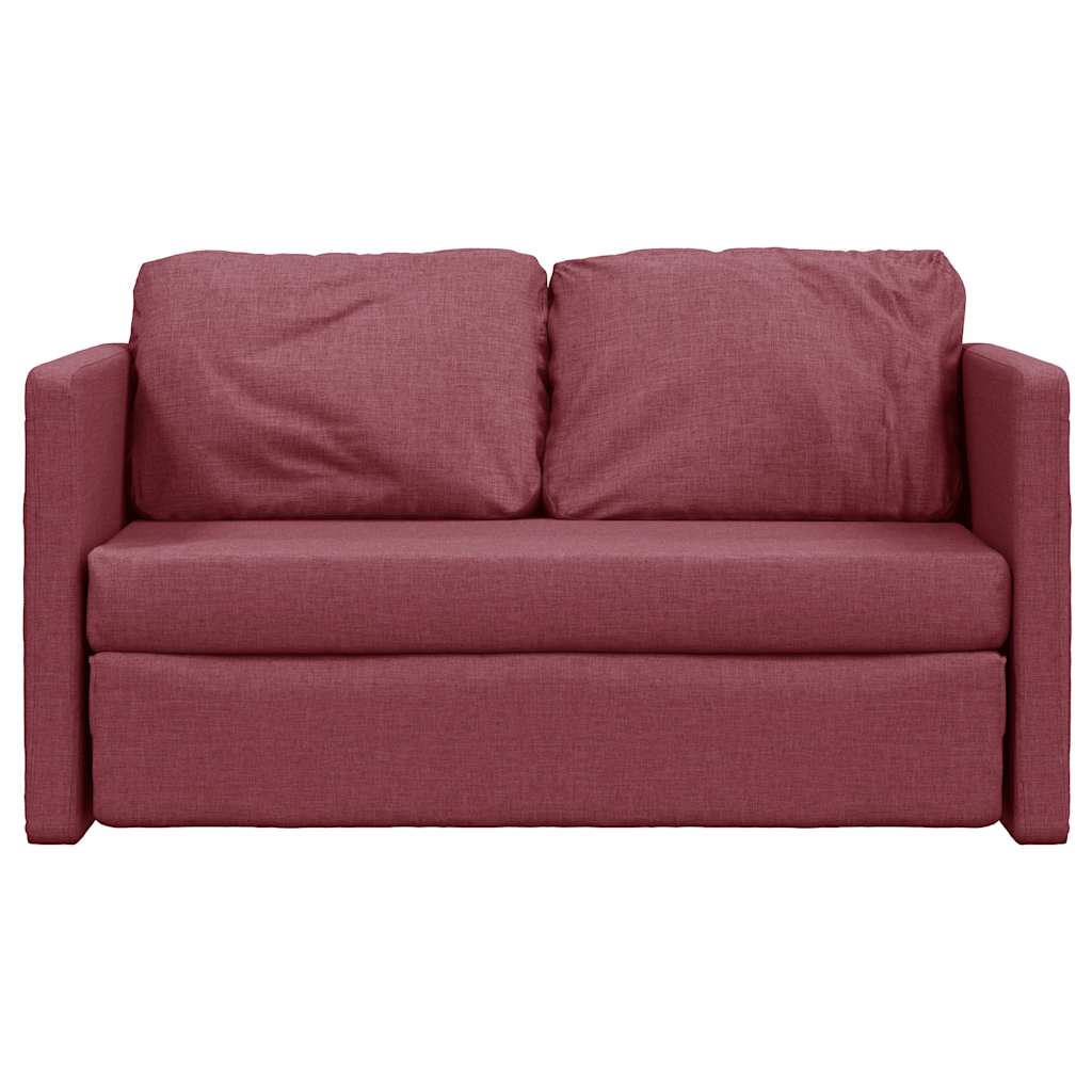 Canapé-lit 2 en 1 rouge bordeaux 112x174x55 cm tissu - XIOS