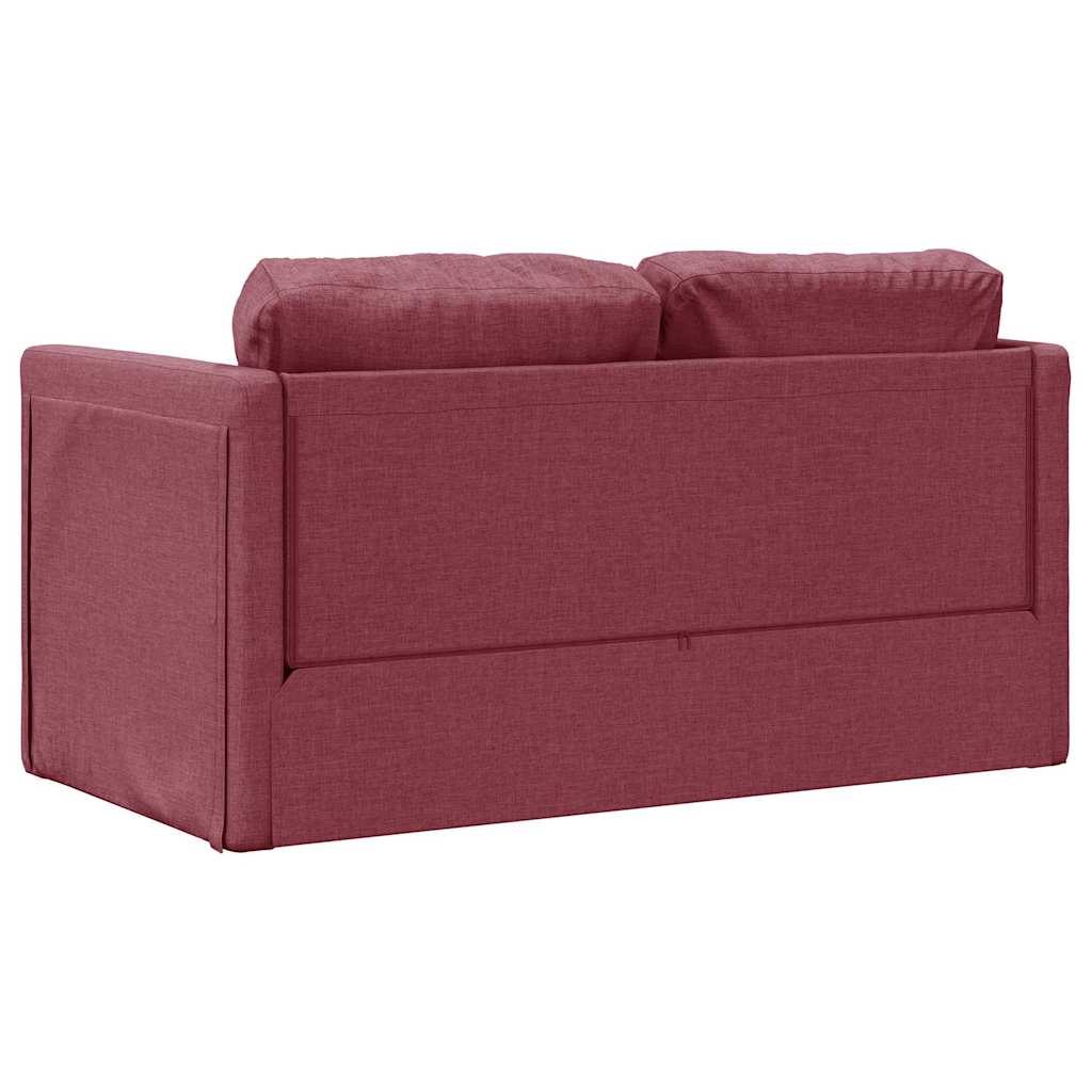 Canapé-lit 2 en 1 rouge bordeaux 112x174x55 cm tissu - XIOS