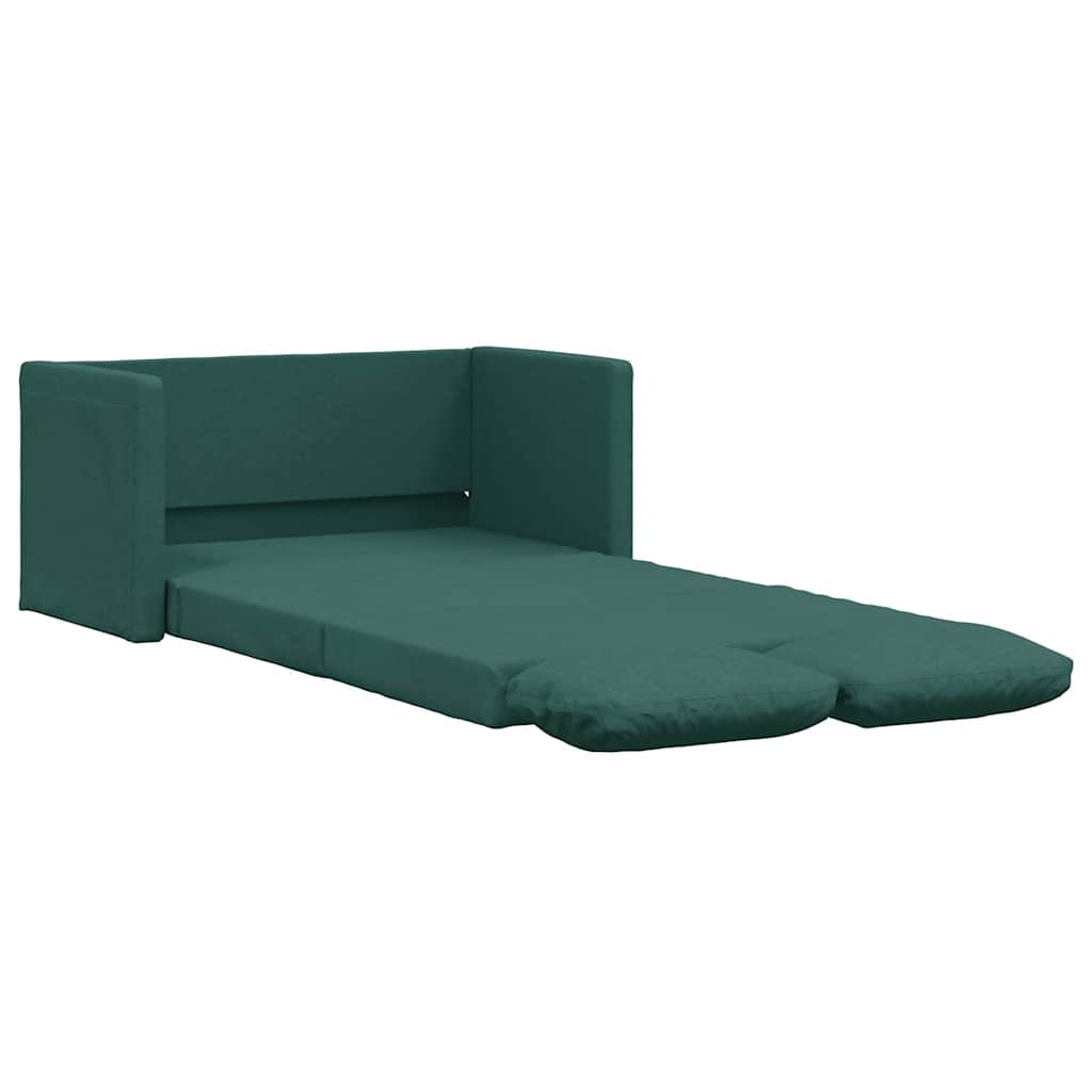 Canapé-lit 2 en 1 vert foncé 112x174x55 cm tissu - XIOS