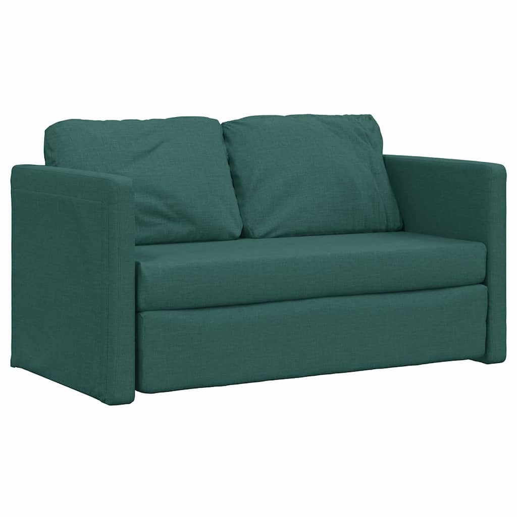 Canapé-lit 2 en 1 vert foncé 112x174x55 cm tissu - XIOS