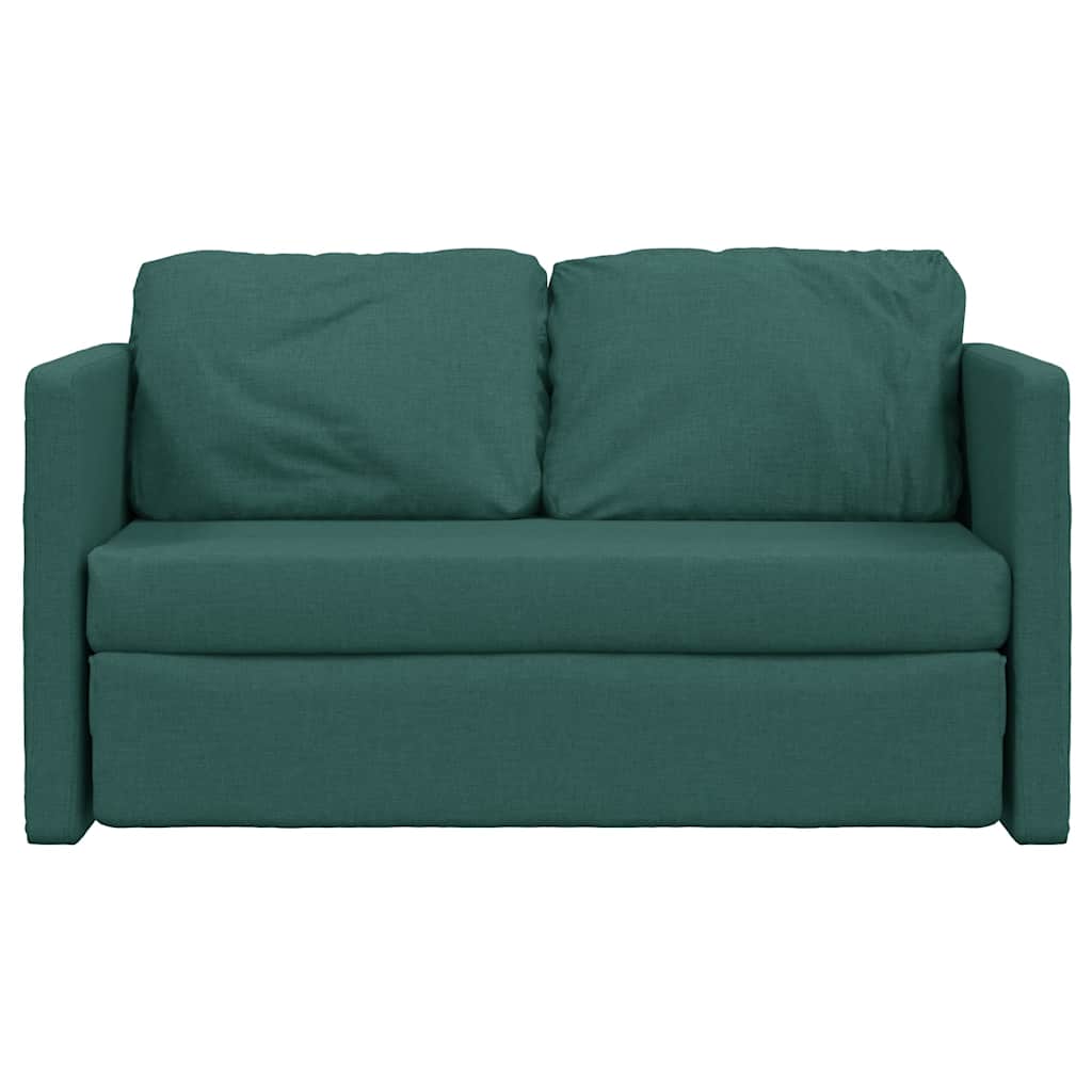 Canapé-lit 2 en 1 vert foncé 112x174x55 cm tissu - XIOS