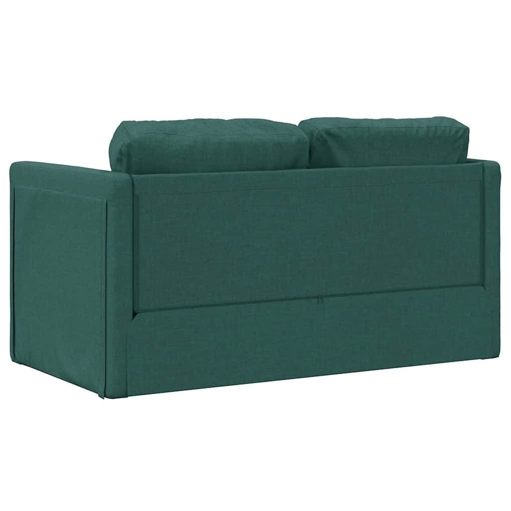 Canapé-lit 2 en 1 vert foncé 112x174x55 cm tissu - XIOS