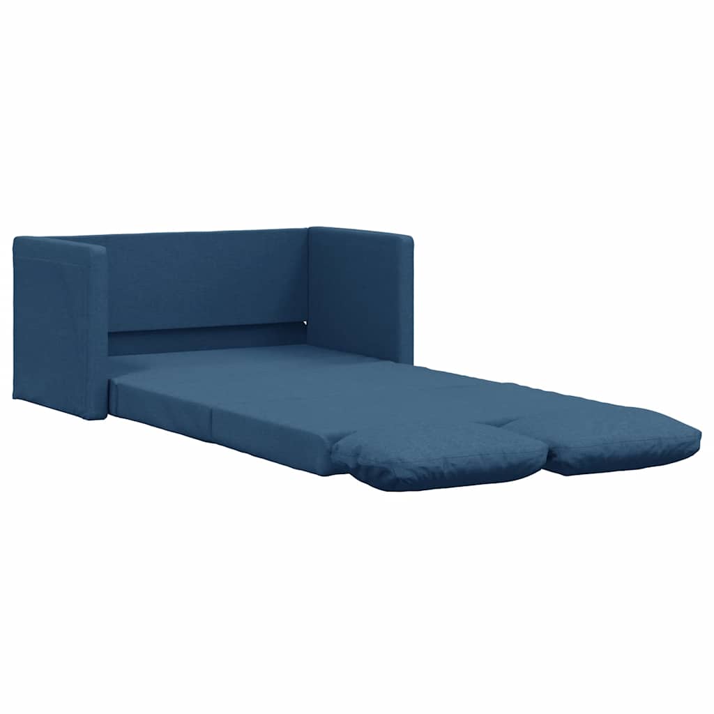 Canapé-lit 2 en 1 bleu 112x174x55 cm tissu - XIOS