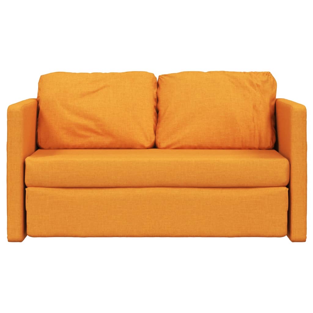 Canapé-lit 2 en 1 jaune foncé 112x174x55 cm tissu - XIOS