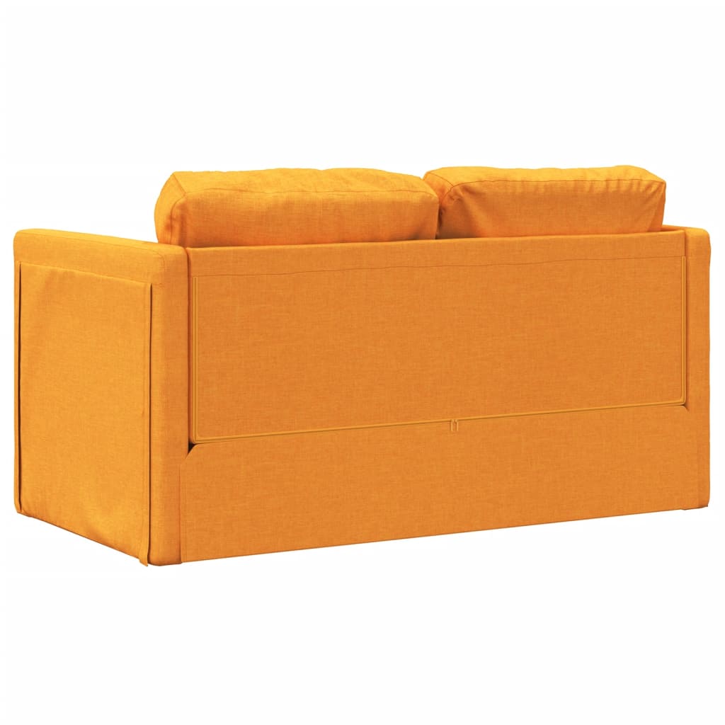 Canapé-lit 2 en 1 jaune foncé 112x174x55 cm tissu - XIOS