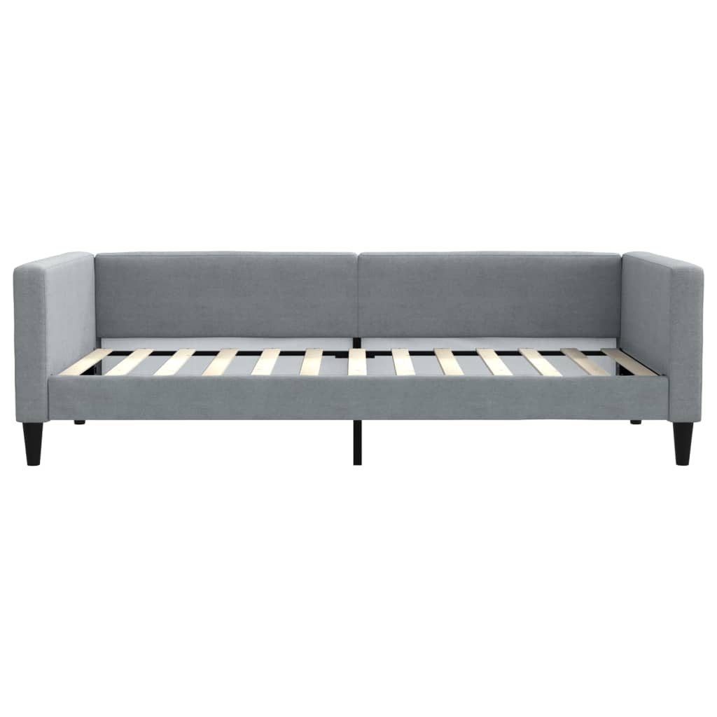 Lit de repos gris clair 100x200 cm tissu - XIOS