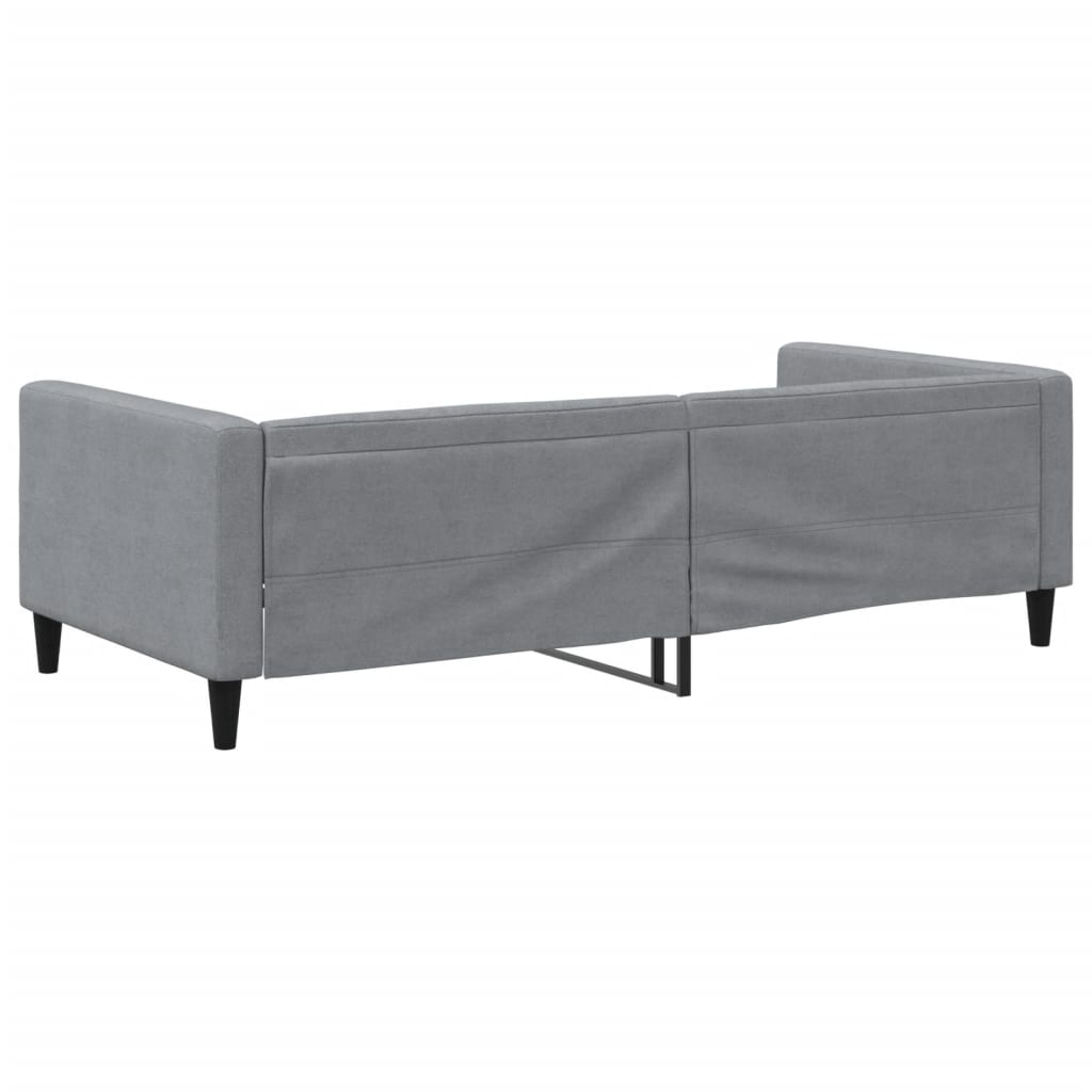 Lit de repos gris clair 100x200 cm tissu - XIOS