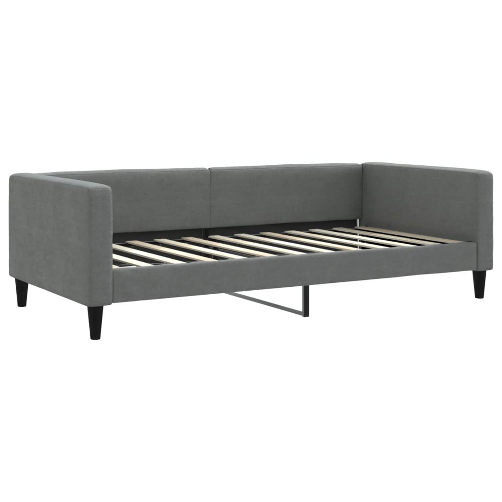 Lit de repos gris foncé 100x200 cm tissu - XIOS