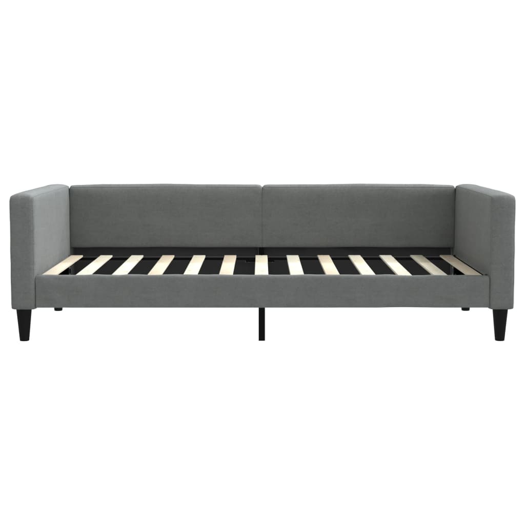 Lit de repos gris foncé 100x200 cm tissu - XIOS