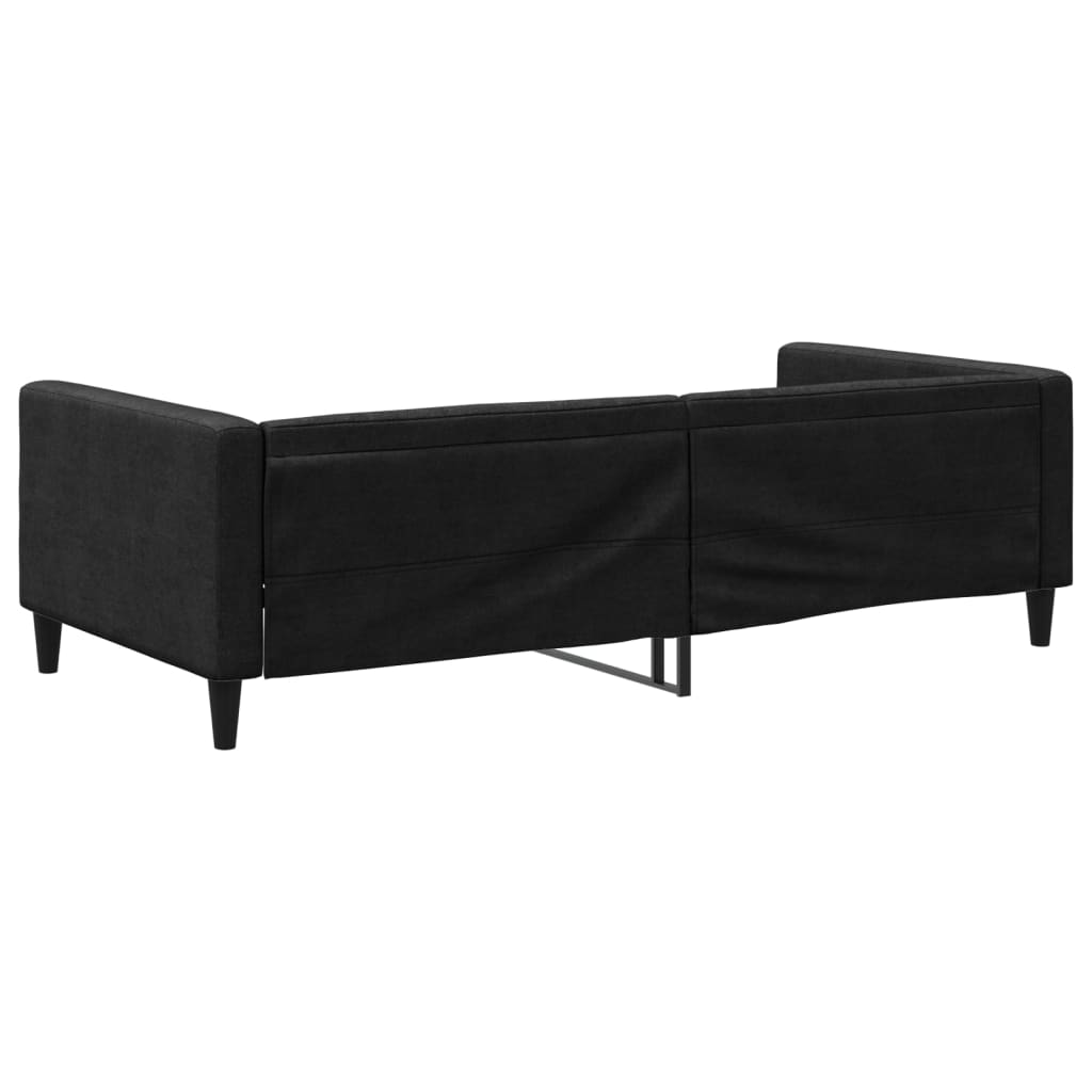 Lit de repos sans matelas noir 100x200 cm tissu - XIOS