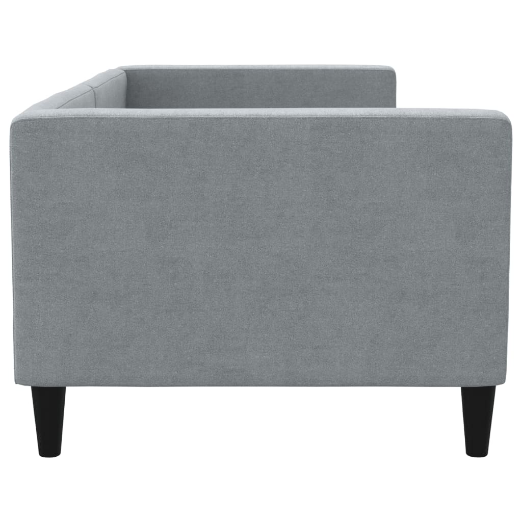 Lit de repos sans matelas gris clair 90x190 cm tissu - XIOS