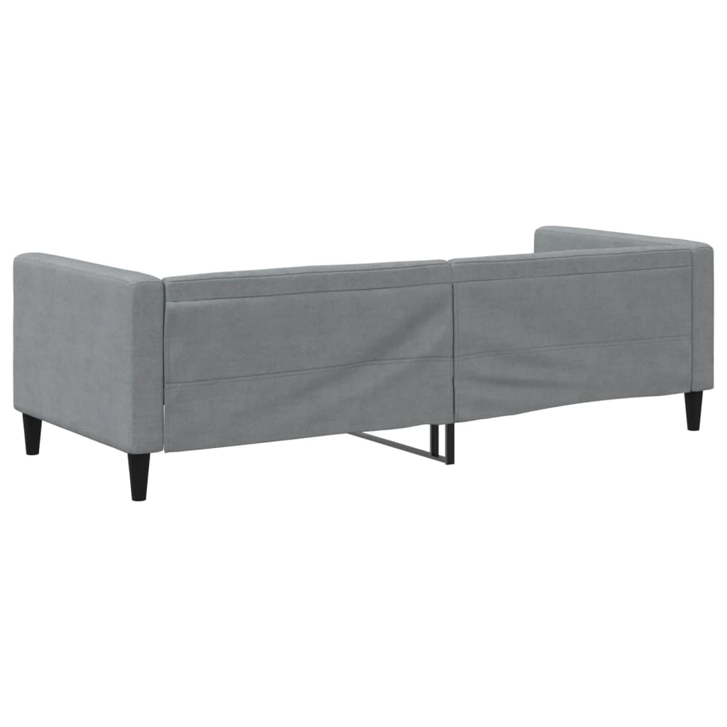 Lit de repos sans matelas gris clair 90x190 cm tissu - XIOS