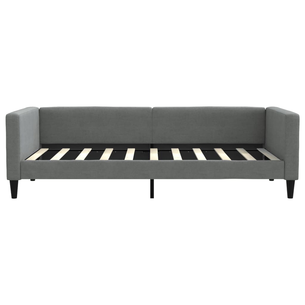 Lit de repos sans matelas gris foncé 90x190 cm tissu - XIOS