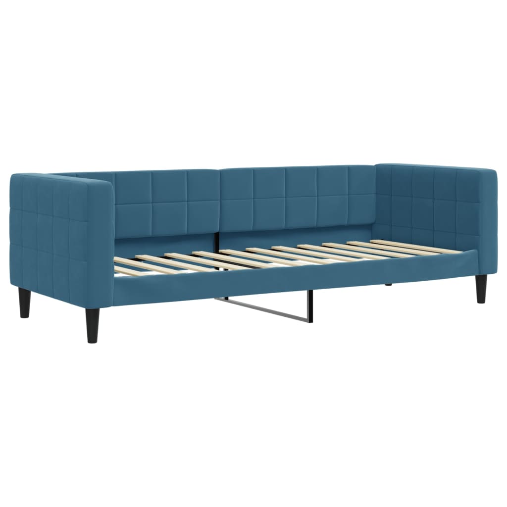 Lit de repos sans matelas bleu 80x200 cm velours - XIOS