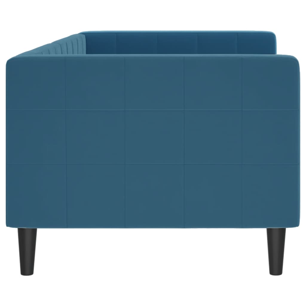 Lit de repos sans matelas bleu 80x200 cm velours - XIOS