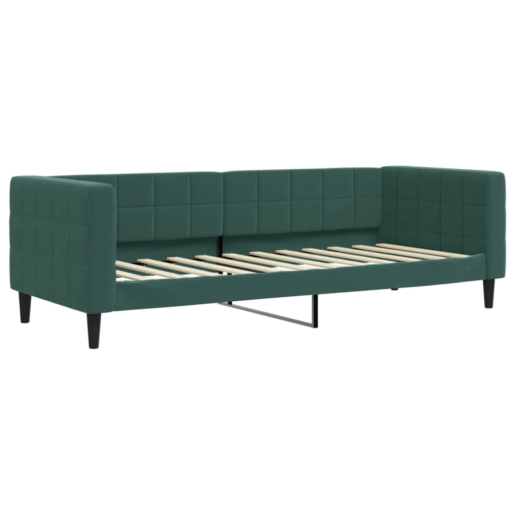 Lit de repos sans matelas vert foncé 80x200 cm velours - XIOS