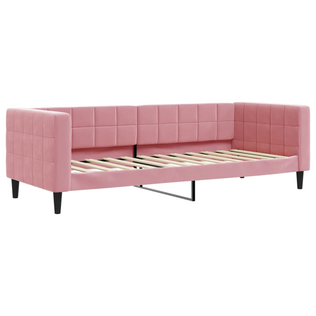 Lit de repos sans matelas rose 80x200 cm velours - XIOS