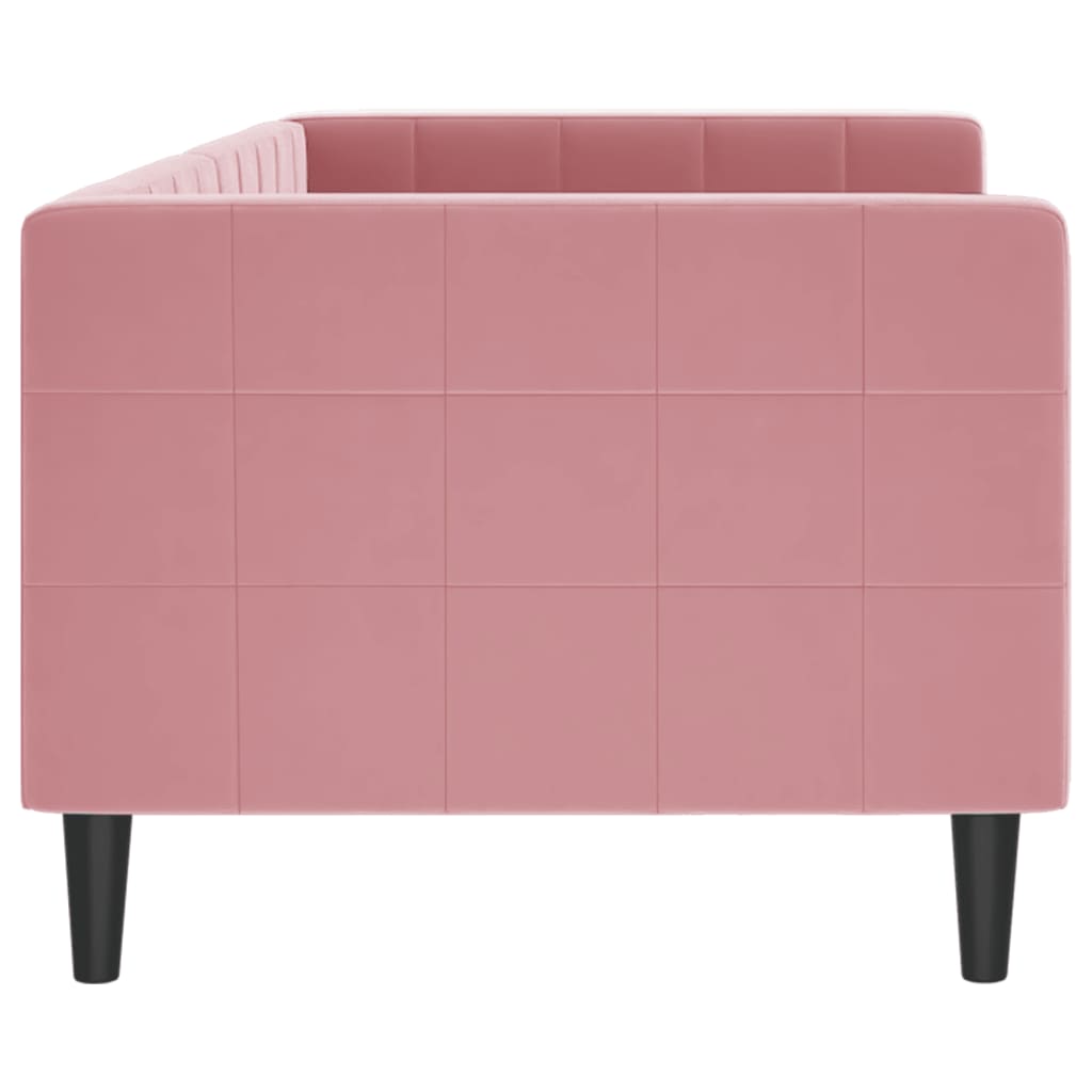 Lit de repos sans matelas rose 80x200 cm velours - XIOS