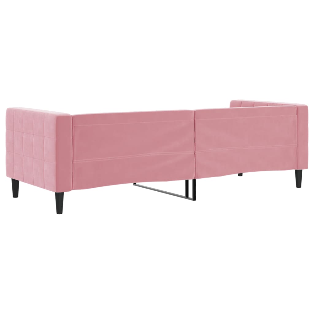 Lit de repos sans matelas rose 80x200 cm velours - XIOS