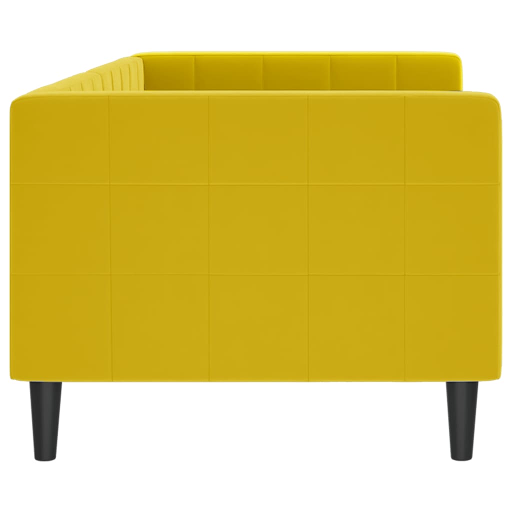Lit de repos sans matelas jaune 80x200 cm velours - XIOS