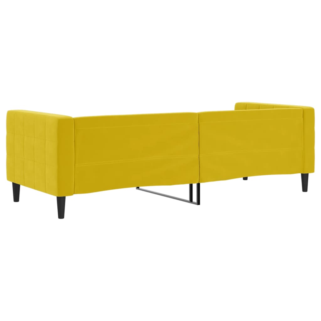 Lit de repos sans matelas jaune 80x200 cm velours - XIOS