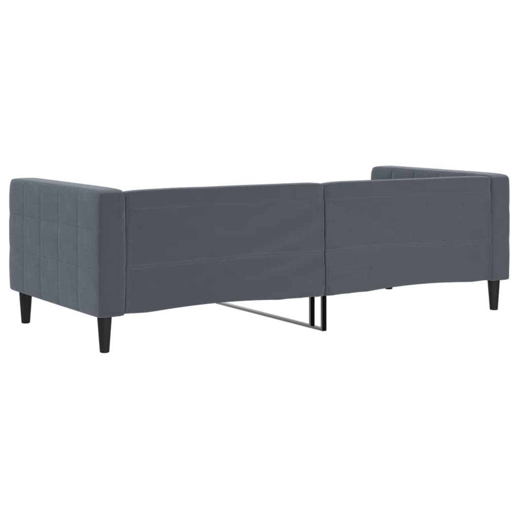 Lit de repos sans matelas gris foncé 90x200 cm velours - XIOS
