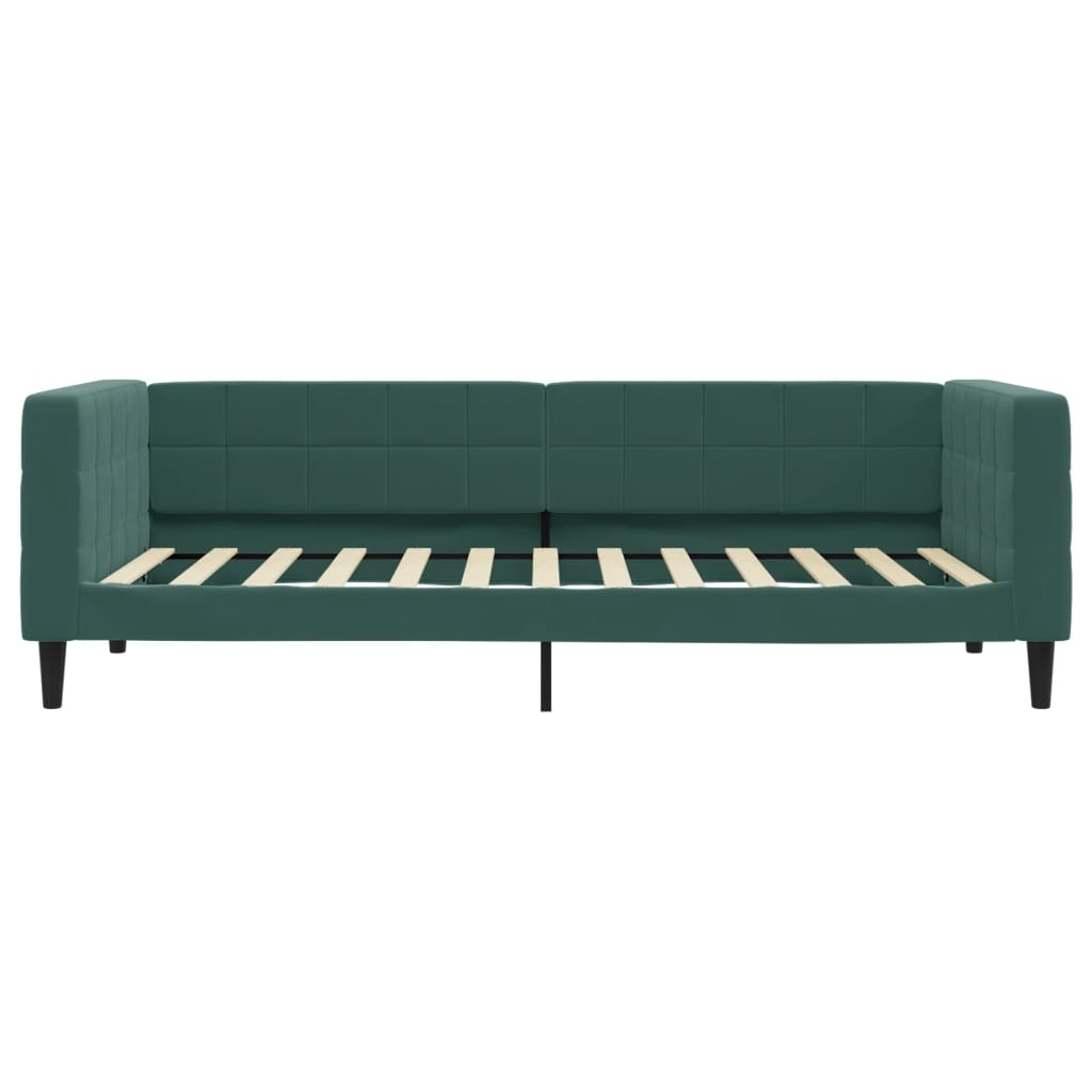 Lit de repos sans matelas vert foncé 90x200 cm velours - XIOS